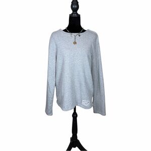 Armani Exchange Heather Gray Logo Patch Shirt